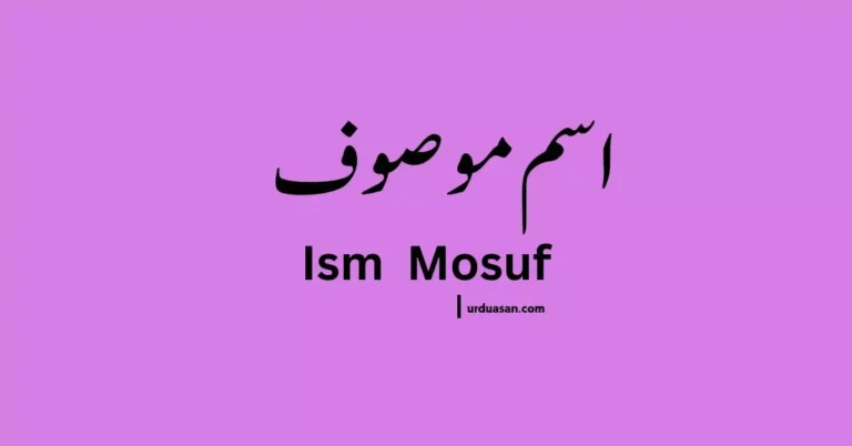 Ism Mosuf  اسم موصوف